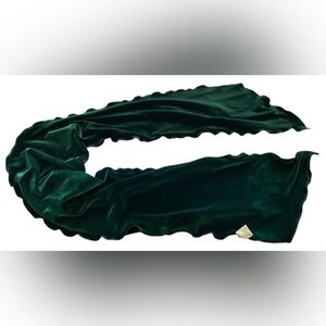 Elegant Green Velvet look Scarf, new